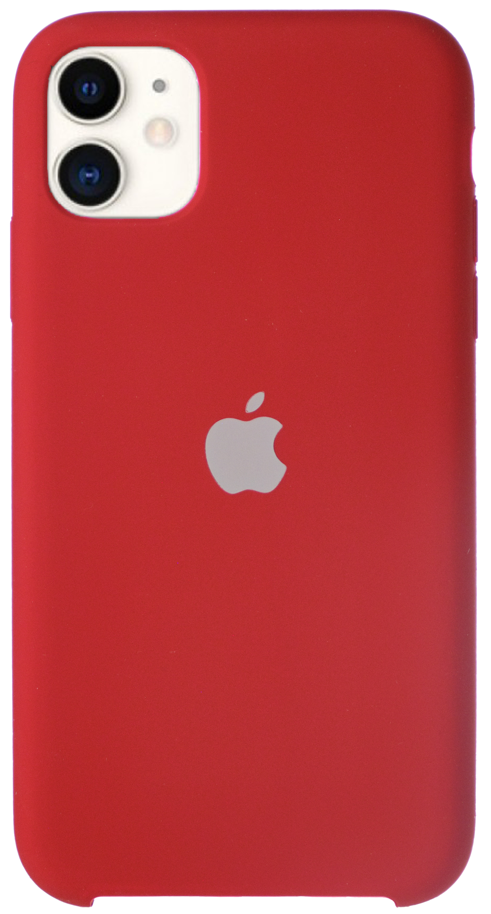 Чехол Silicone Case для iPhone 11 темно-красный в Тюмени